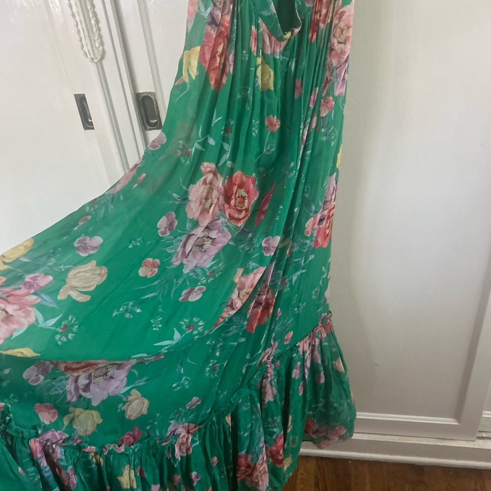 Yumi Kim Green Ruffled Wrap Maxi Dress - Picture 9 of 11
